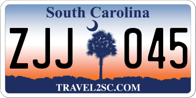 SC license plate ZJJ045
