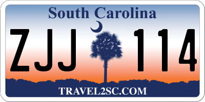 SC license plate ZJJ114