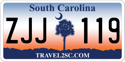 SC license plate ZJJ119