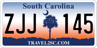 SC license plate ZJJ145