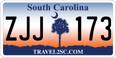 SC license plate ZJJ173