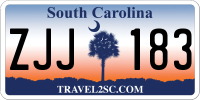 SC license plate ZJJ183