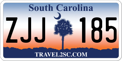 SC license plate ZJJ185