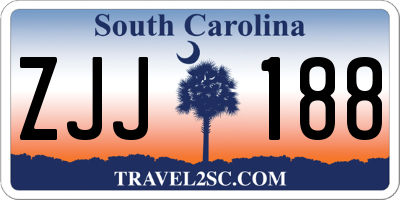 SC license plate ZJJ188