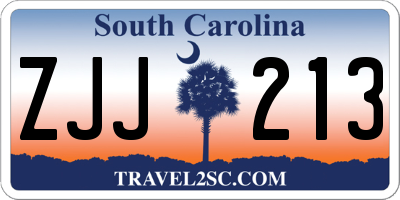 SC license plate ZJJ213