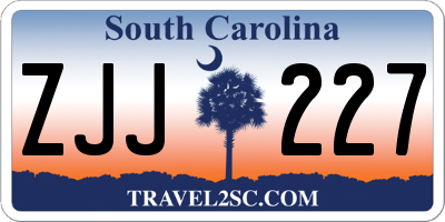 SC license plate ZJJ227
