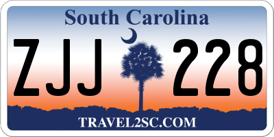 SC license plate ZJJ228