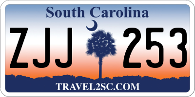 SC license plate ZJJ253