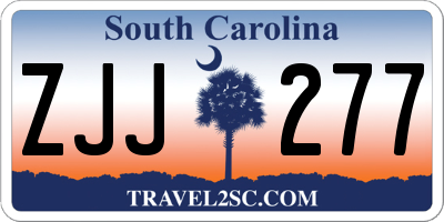 SC license plate ZJJ277