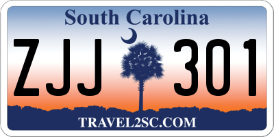 SC license plate ZJJ301