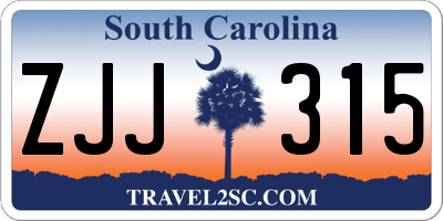 SC license plate ZJJ315