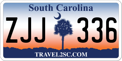 SC license plate ZJJ336