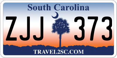 SC license plate ZJJ373