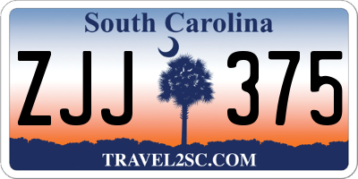 SC license plate ZJJ375