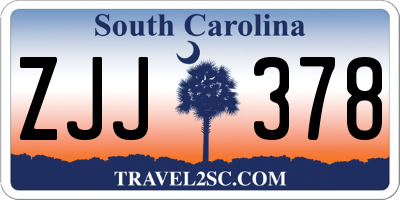 SC license plate ZJJ378