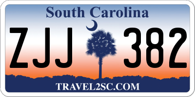 SC license plate ZJJ382