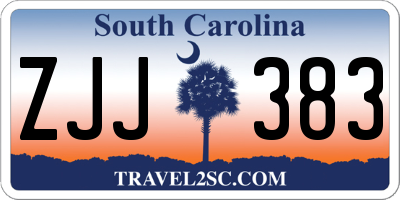 SC license plate ZJJ383