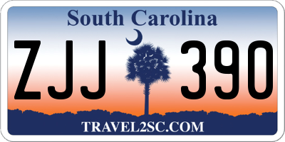 SC license plate ZJJ390