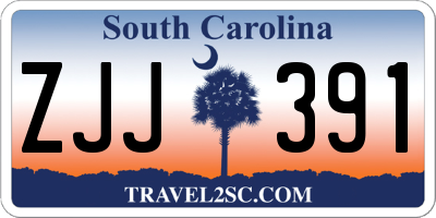 SC license plate ZJJ391