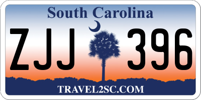 SC license plate ZJJ396