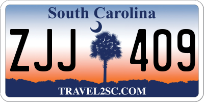 SC license plate ZJJ409
