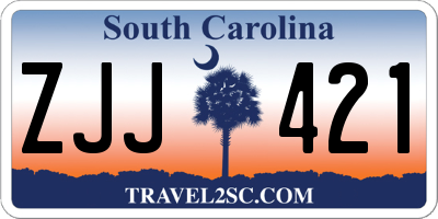 SC license plate ZJJ421
