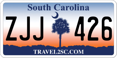 SC license plate ZJJ426