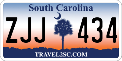 SC license plate ZJJ434