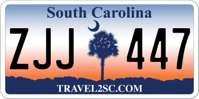 SC license plate ZJJ447