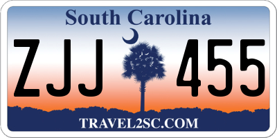 SC license plate ZJJ455