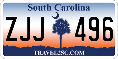 SC license plate ZJJ496