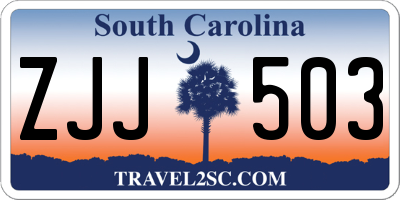 SC license plate ZJJ503