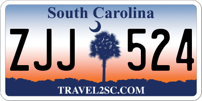 SC license plate ZJJ524