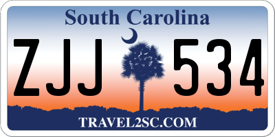 SC license plate ZJJ534