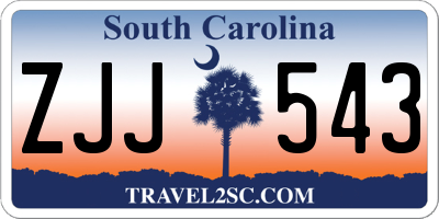 SC license plate ZJJ543