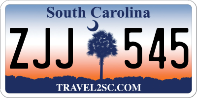 SC license plate ZJJ545