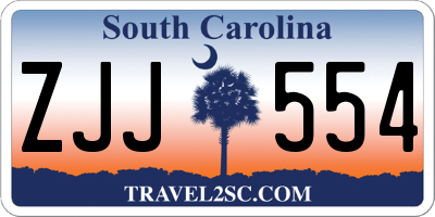 SC license plate ZJJ554