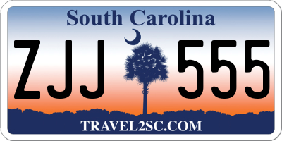 SC license plate ZJJ555