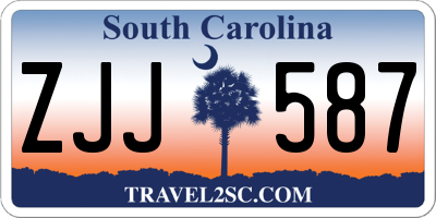 SC license plate ZJJ587