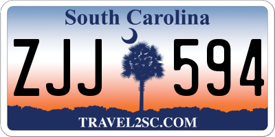 SC license plate ZJJ594