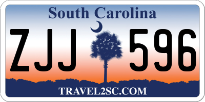 SC license plate ZJJ596