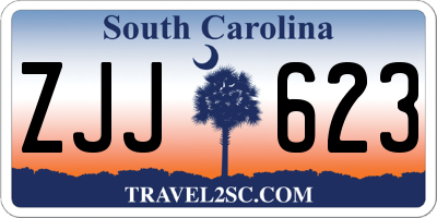 SC license plate ZJJ623