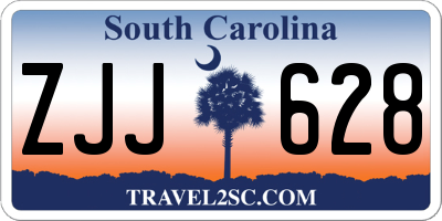 SC license plate ZJJ628
