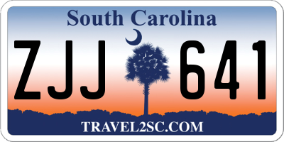 SC license plate ZJJ641