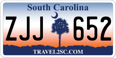 SC license plate ZJJ652