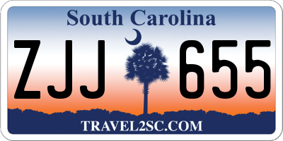 SC license plate ZJJ655