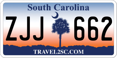 SC license plate ZJJ662