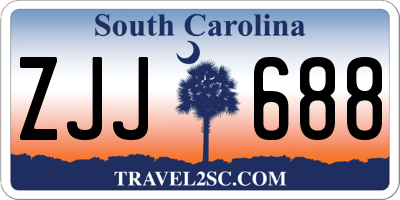 SC license plate ZJJ688