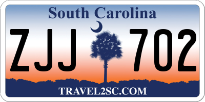 SC license plate ZJJ702
