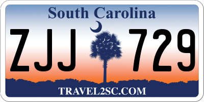 SC license plate ZJJ729